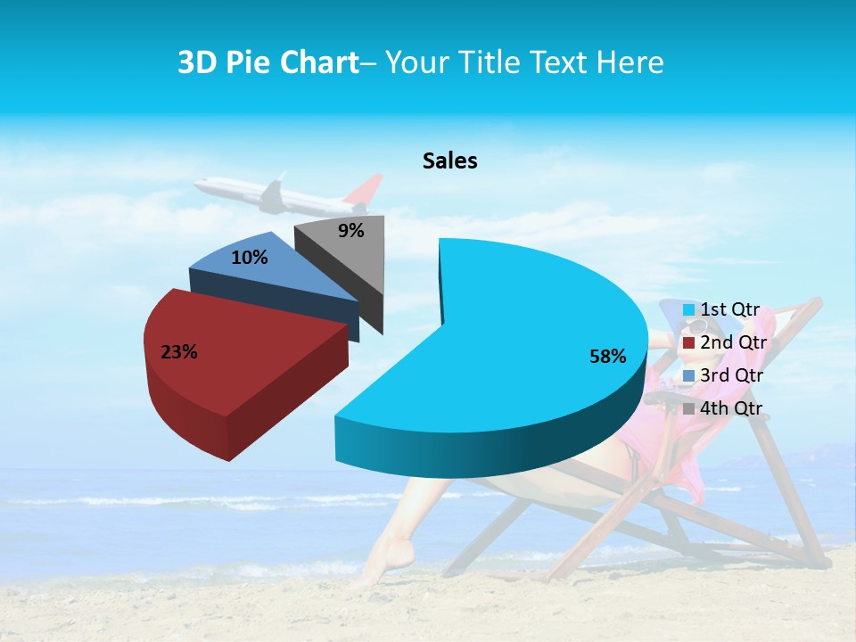 Sky Sea Woman PowerPoint Template