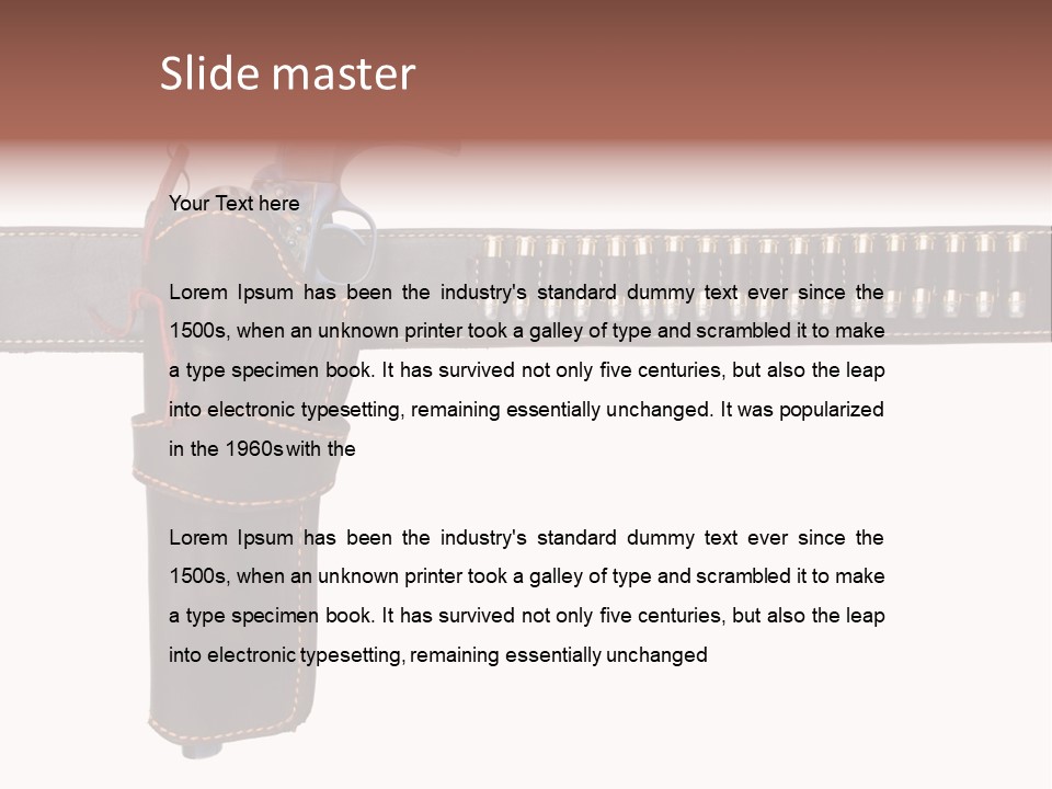 Isolated On White Isolated Horizontal PowerPoint Template