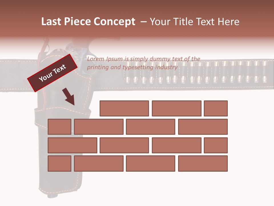 Isolated On White Isolated Horizontal PowerPoint Template