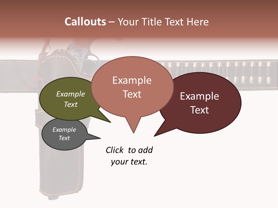 Isolated On White Isolated Horizontal PowerPoint Template