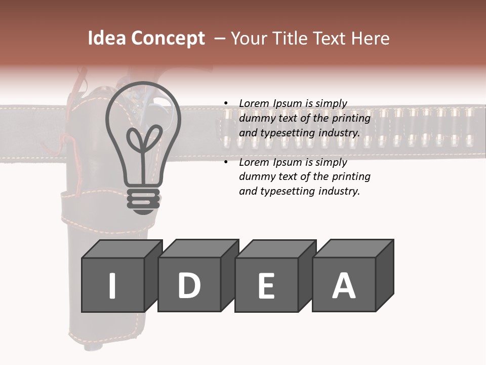 Isolated On White Isolated Horizontal PowerPoint Template