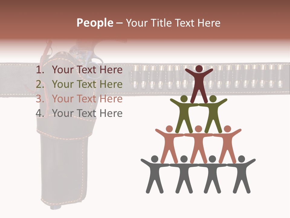 Isolated On White Isolated Horizontal PowerPoint Template