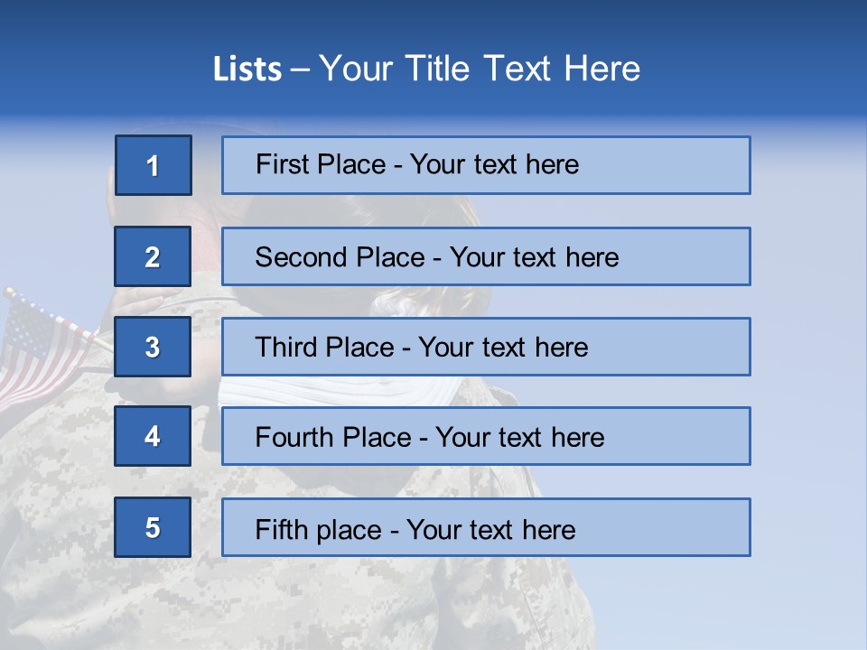 Uniform Dad States PowerPoint Template