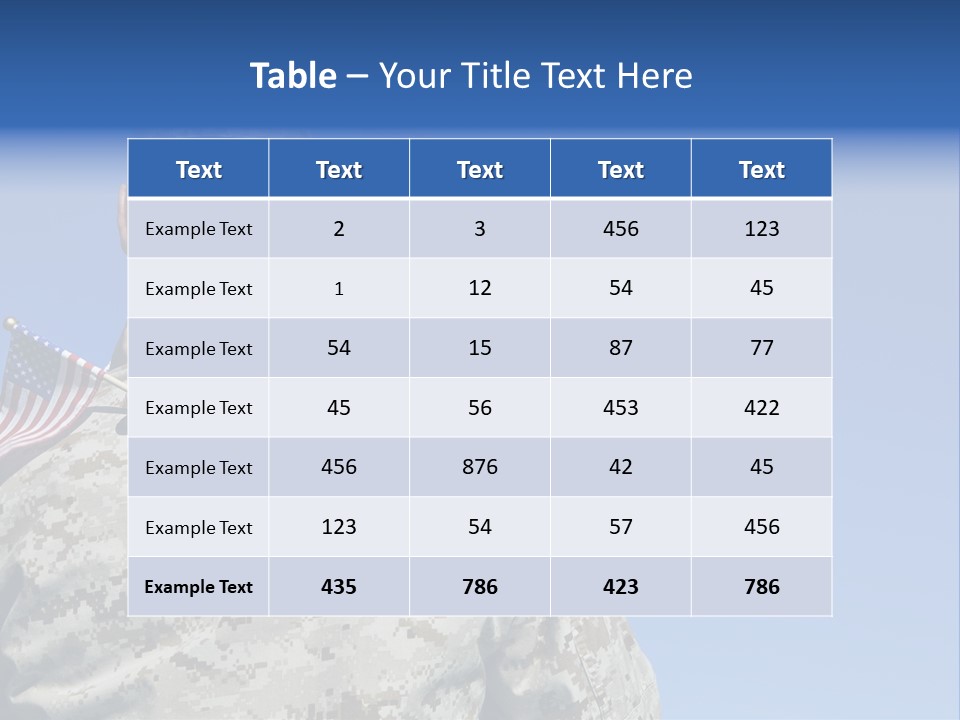 Uniform Dad States PowerPoint Template