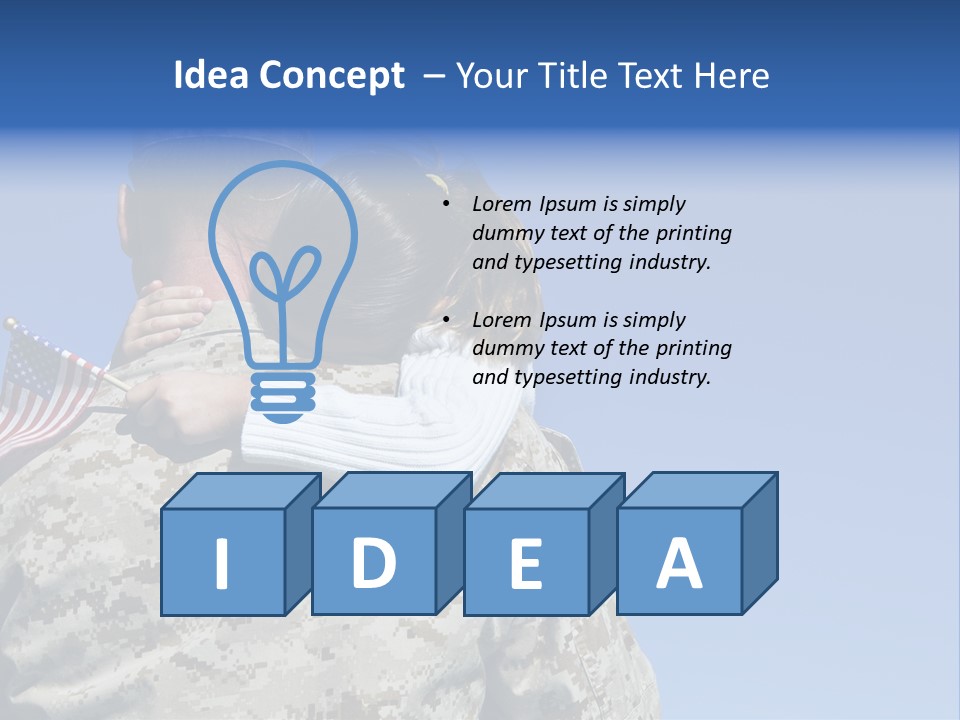 Uniform Dad States PowerPoint Template