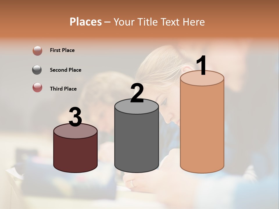 Female Person School PowerPoint Template