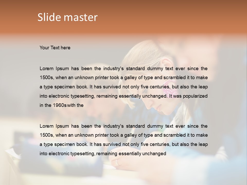 Female Person School PowerPoint Template