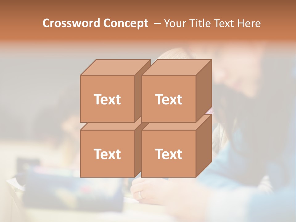 Female Person School PowerPoint Template