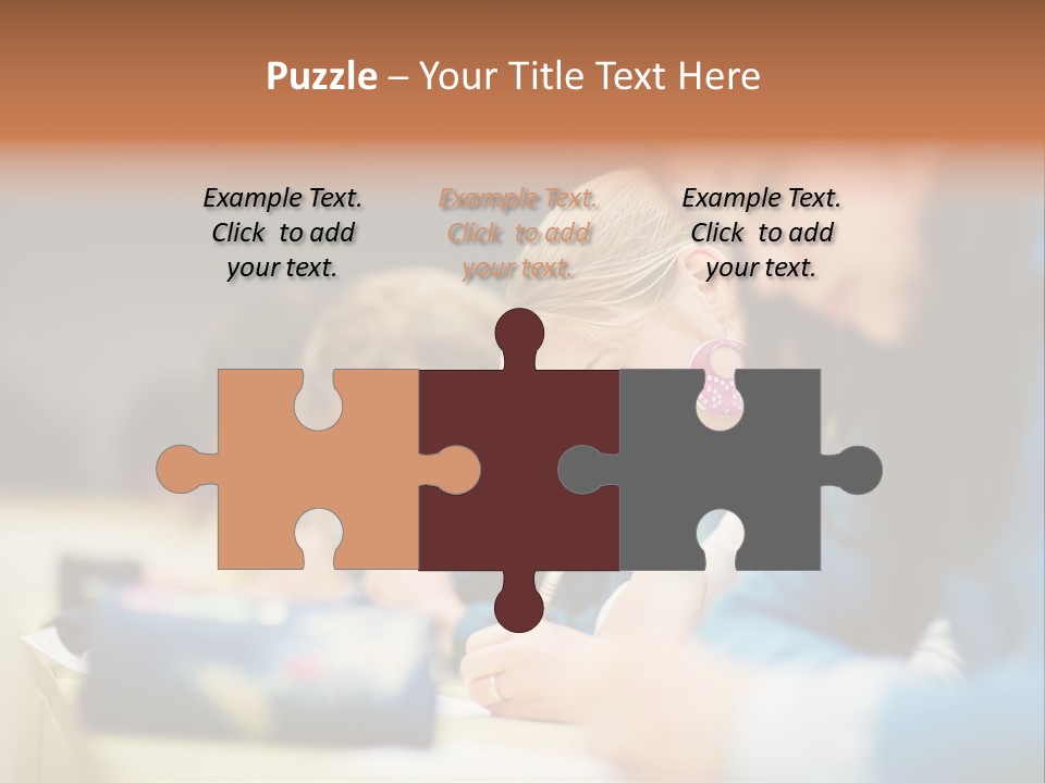 Female Person School PowerPoint Template