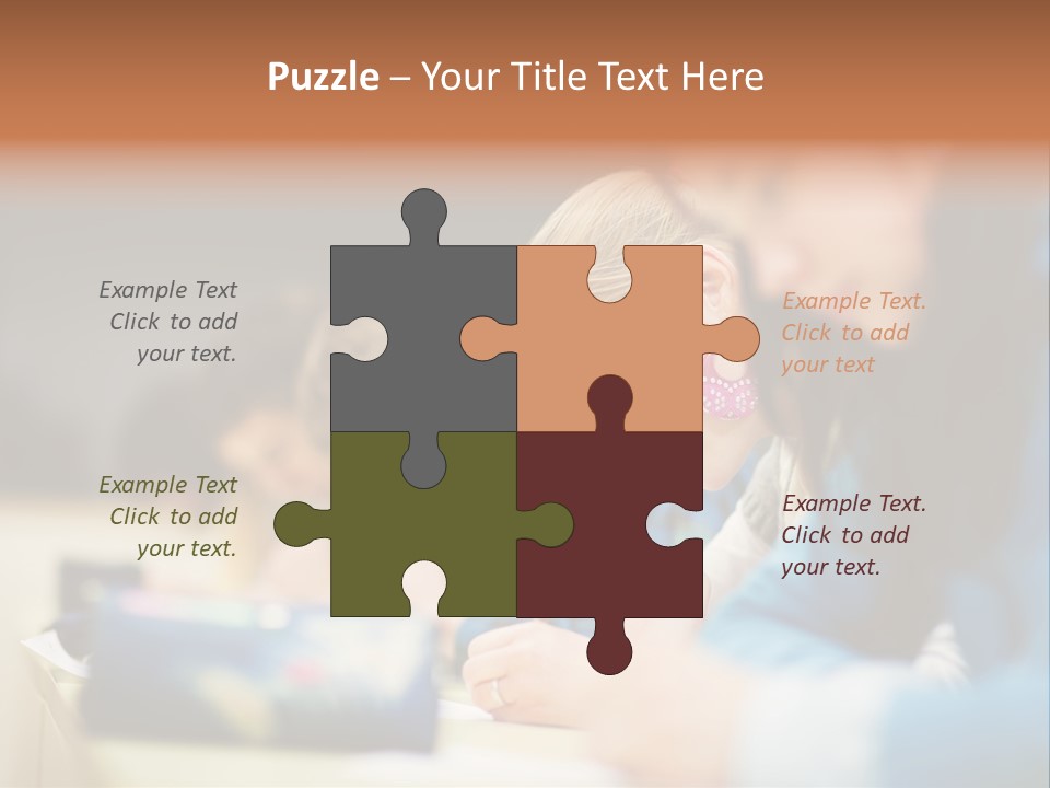 Female Person School PowerPoint Template