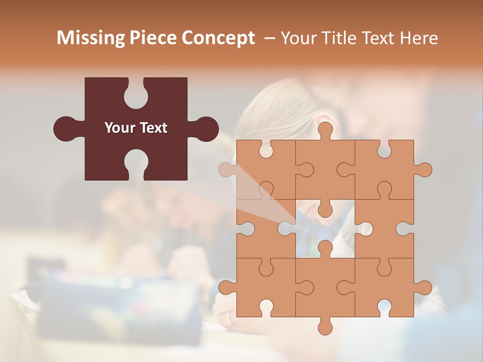 Female Person School PowerPoint Template