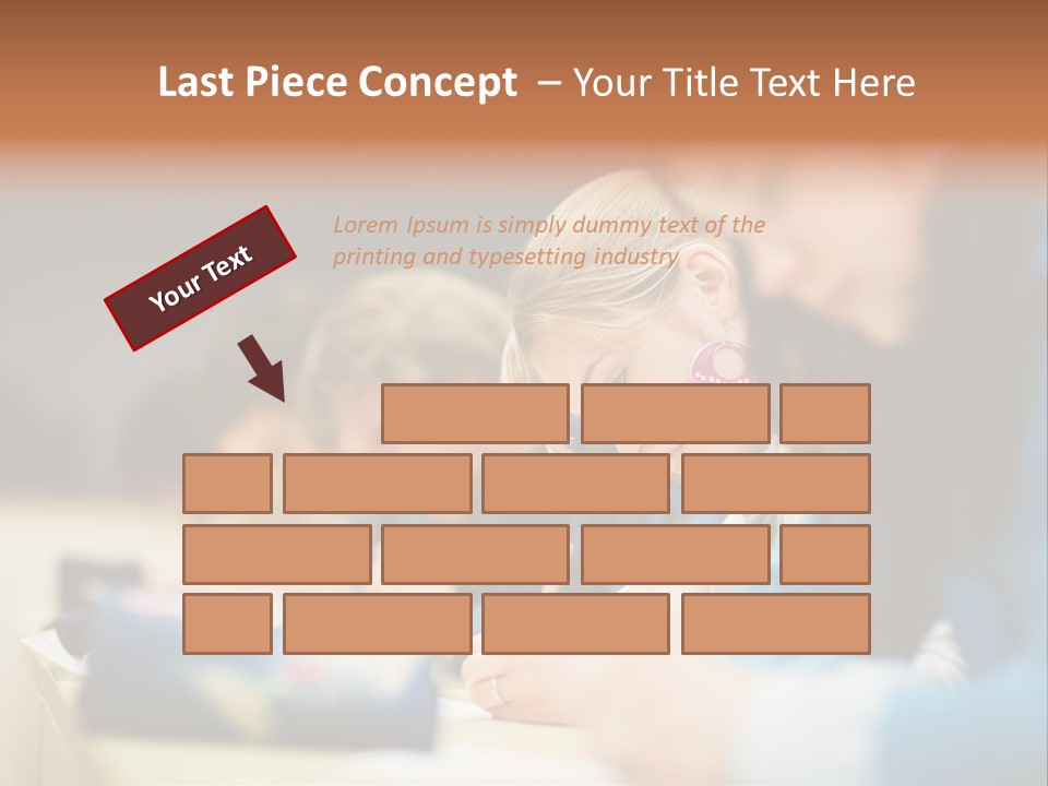 Female Person School PowerPoint Template