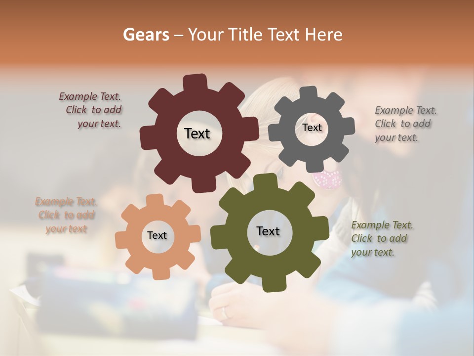 Female Person School PowerPoint Template