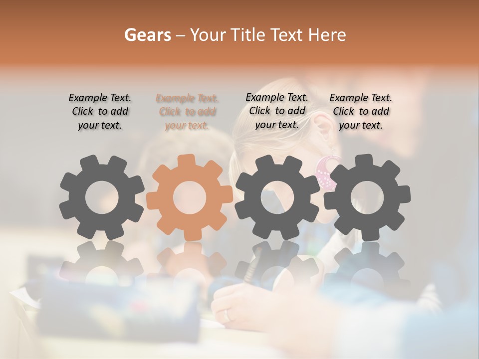 Female Person School PowerPoint Template