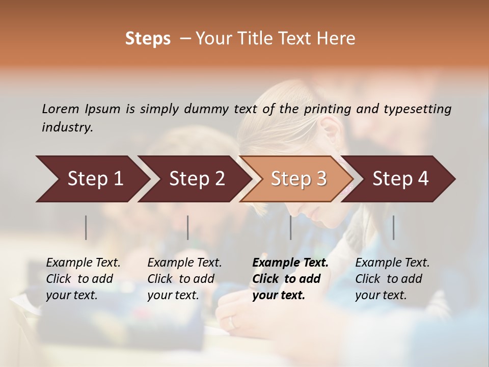 Female Person School PowerPoint Template