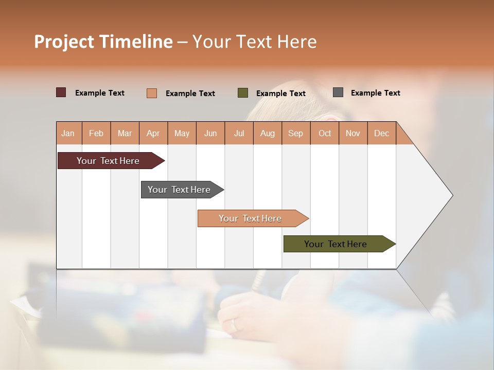 Female Person School PowerPoint Template