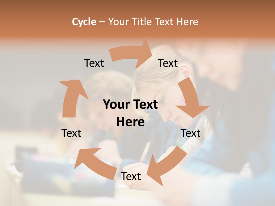 Female Person School PowerPoint Template