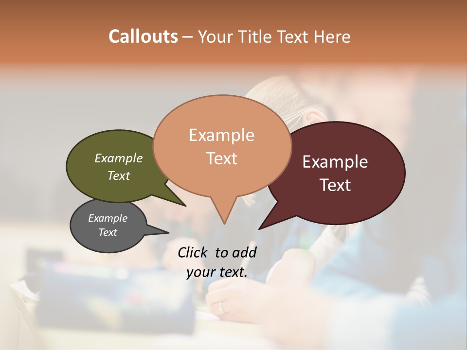 Female Person School PowerPoint Template