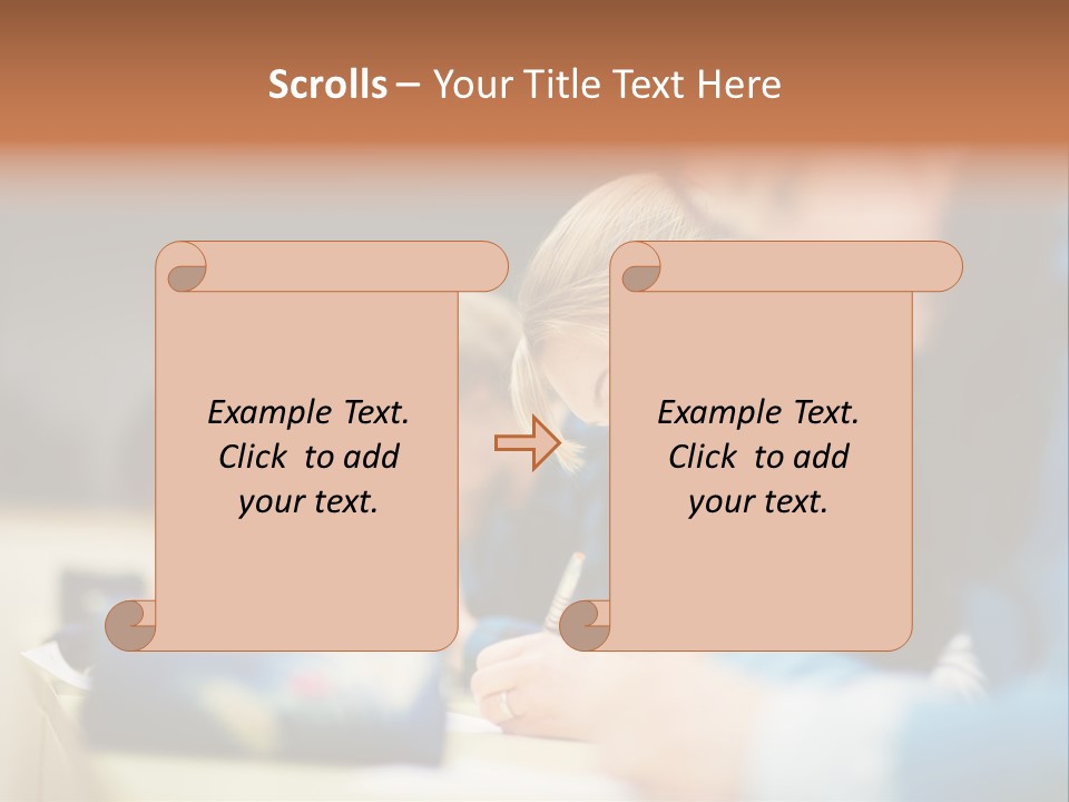 Female Person School PowerPoint Template