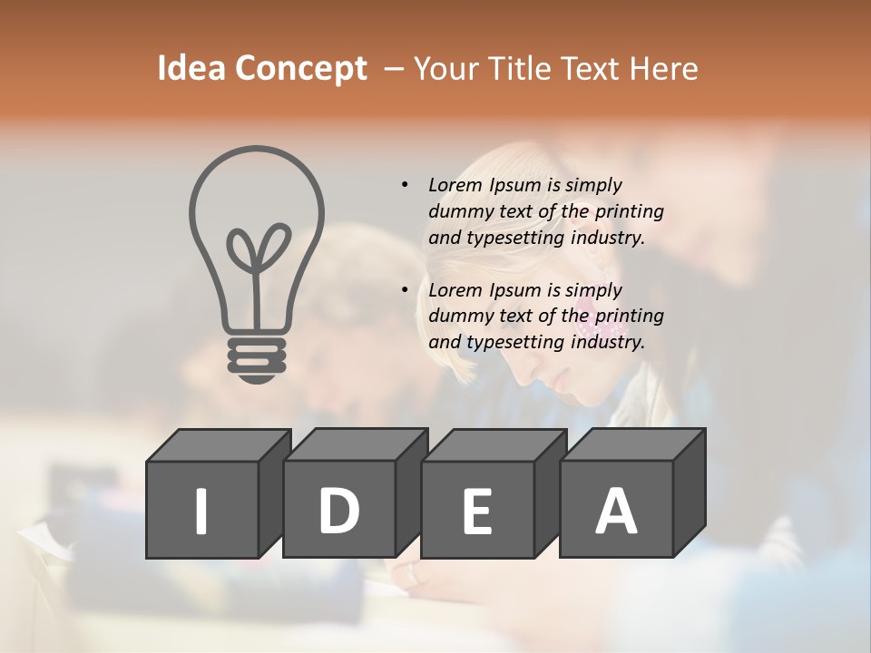 Female Person School PowerPoint Template