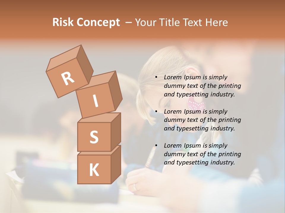 Female Person School PowerPoint Template