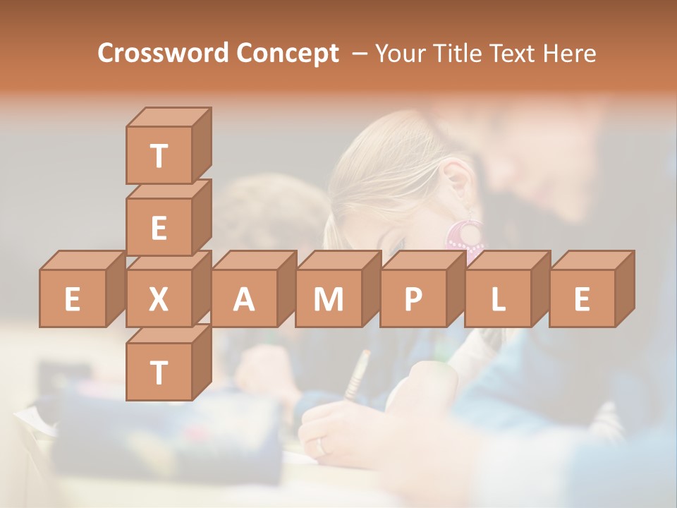 Female Person School PowerPoint Template