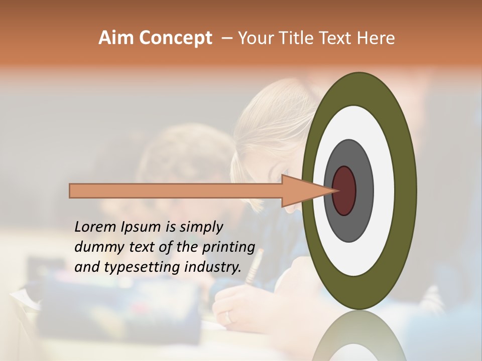 Female Person School PowerPoint Template