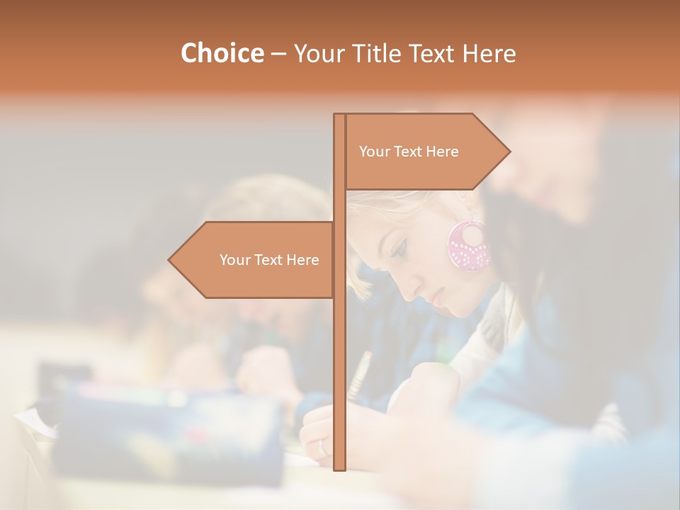 Female Person School PowerPoint Template