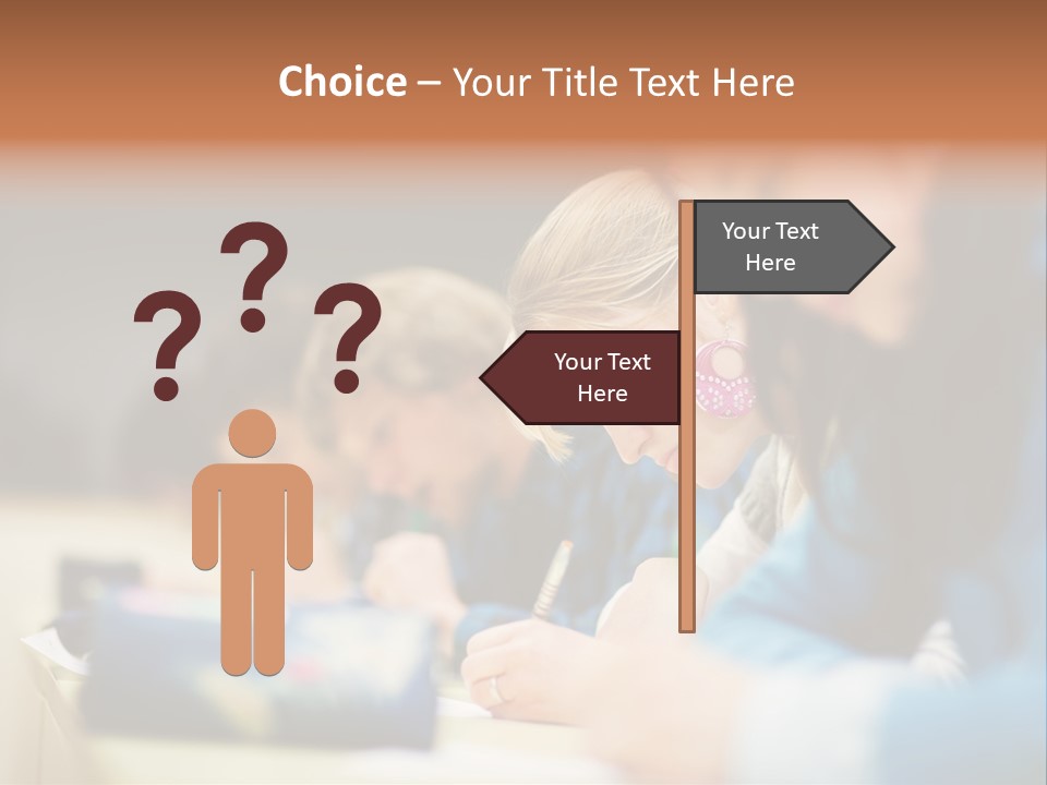 Female Person School PowerPoint Template