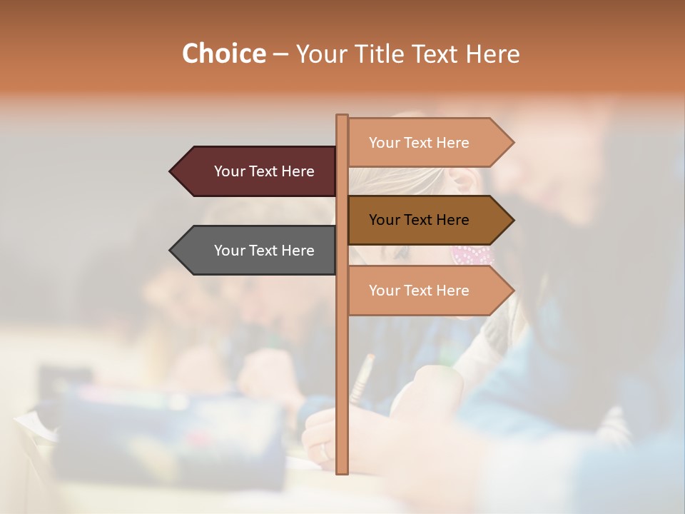 Female Person School PowerPoint Template