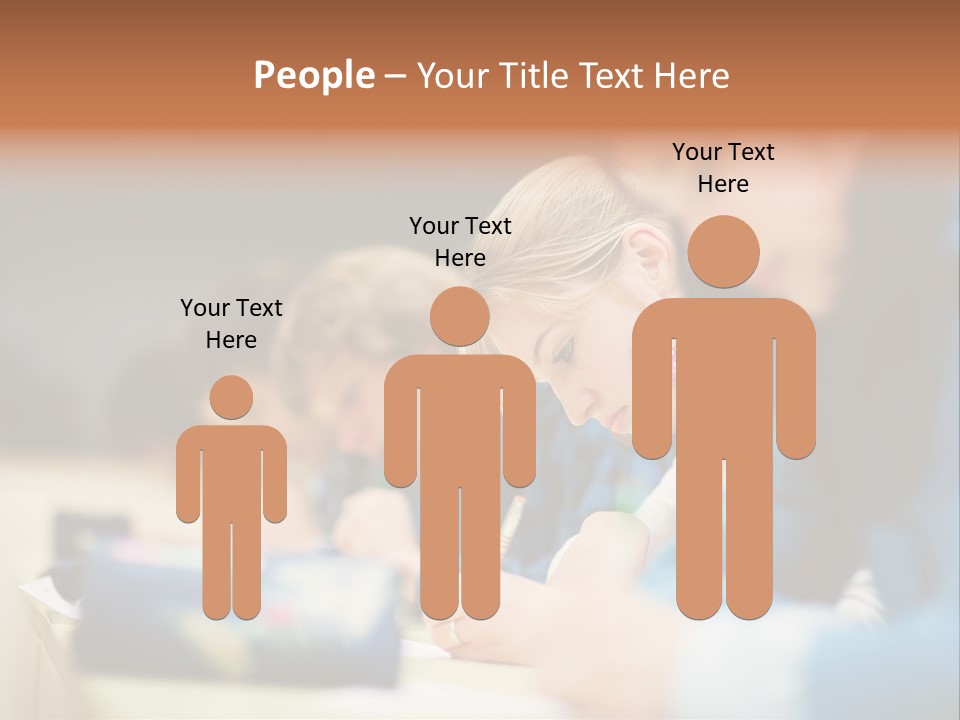 Female Person School PowerPoint Template