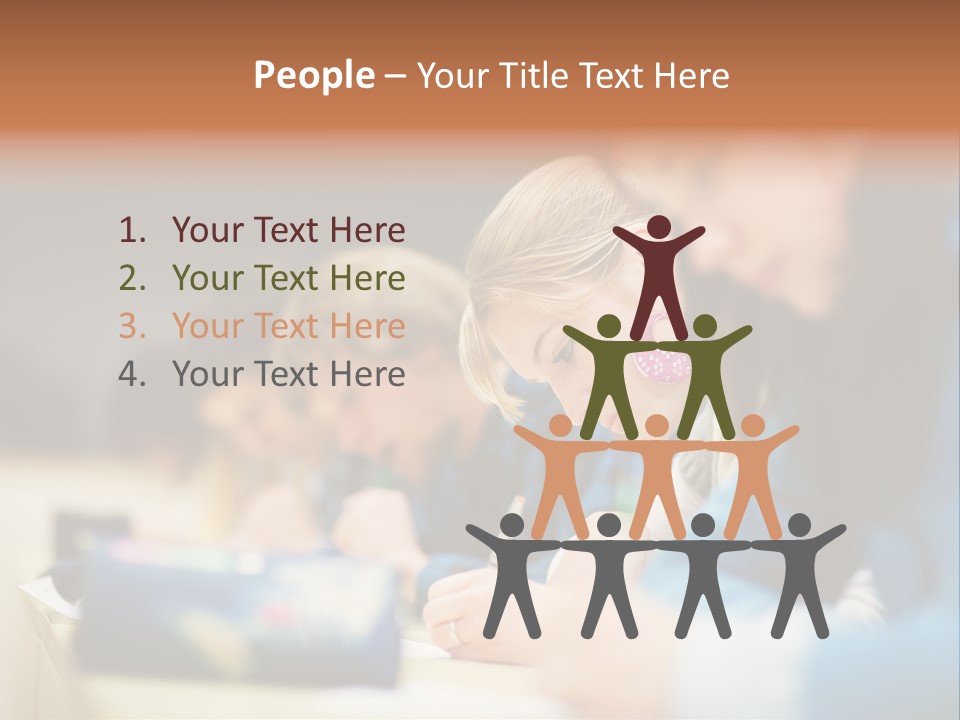 Female Person School PowerPoint Template