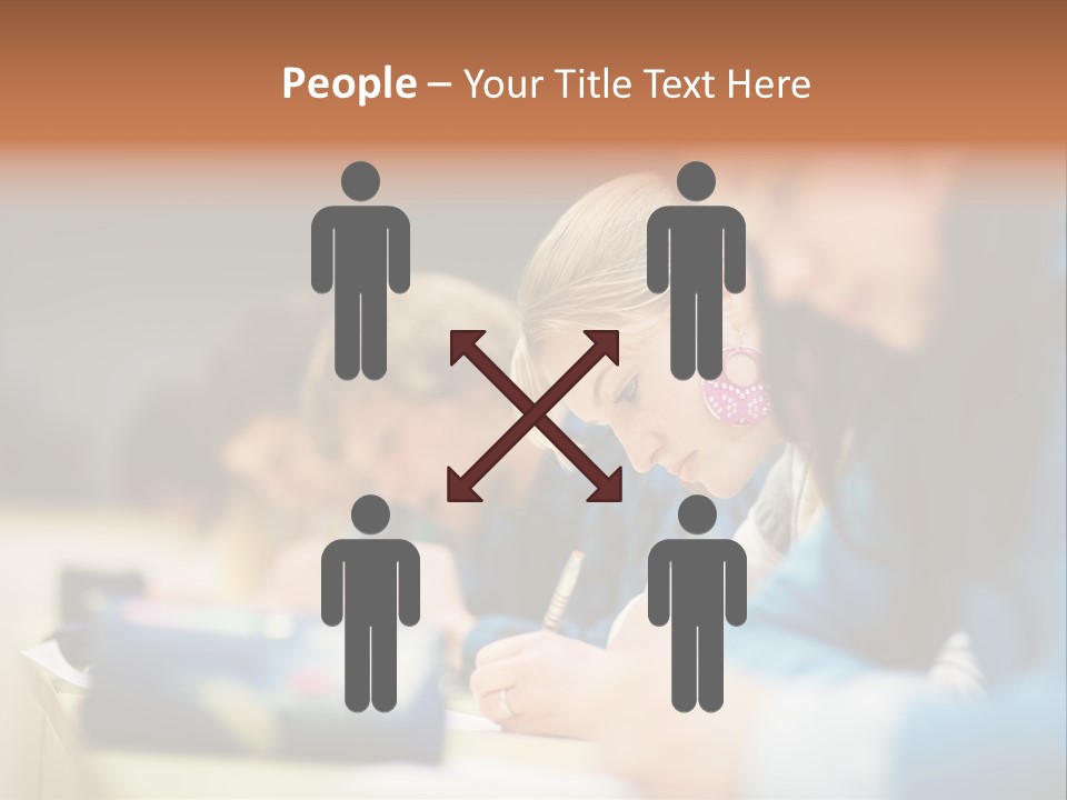 Female Person School PowerPoint Template