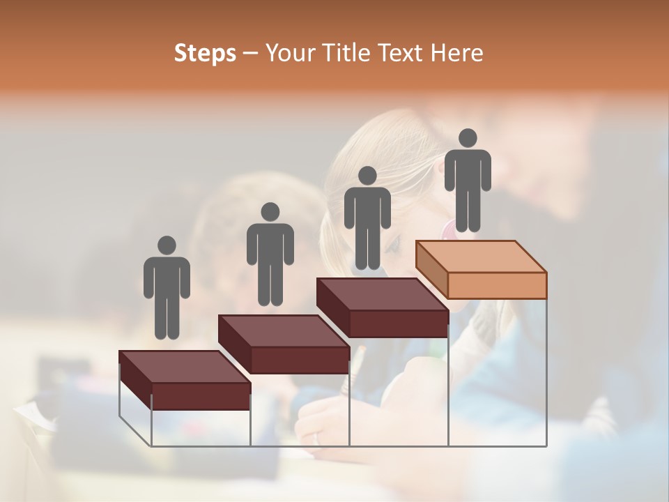 Female Person School PowerPoint Template