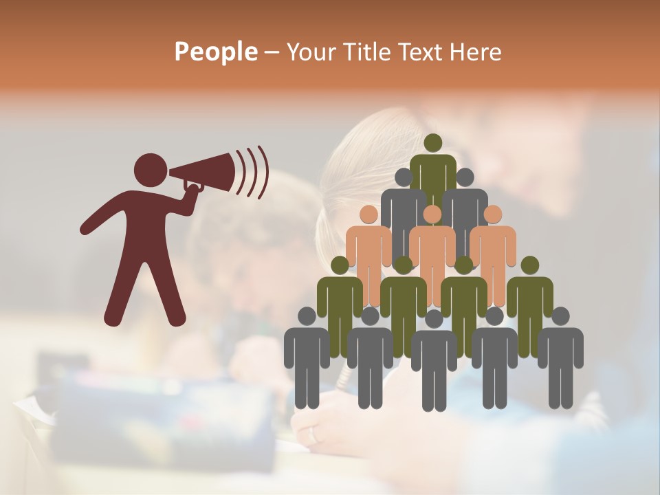 Female Person School PowerPoint Template