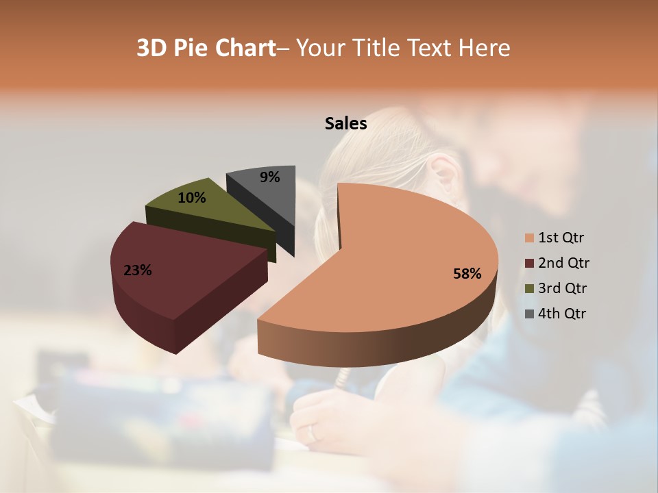 Female Person School PowerPoint Template