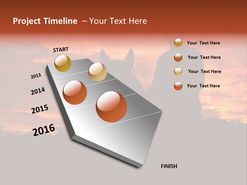 Cowboy Hat Countryside Color PowerPoint Template