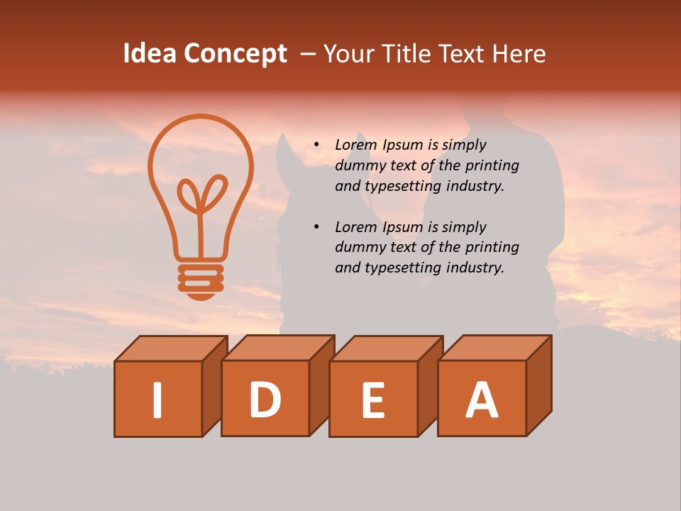 Cowboy Hat Countryside Color PowerPoint Template