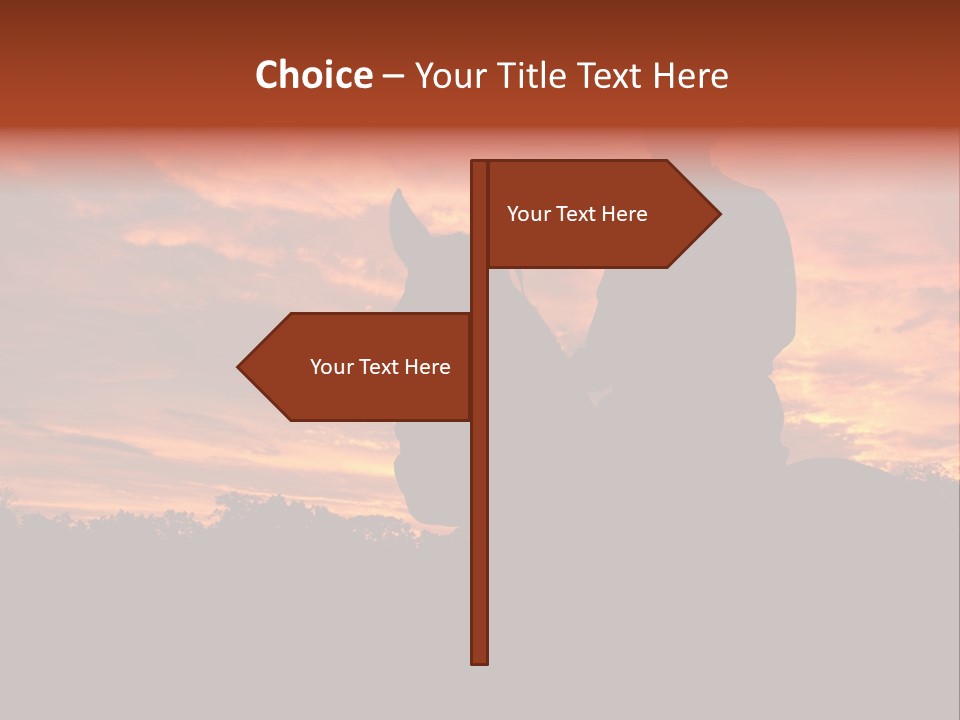 Cowboy Hat Countryside Color PowerPoint Template