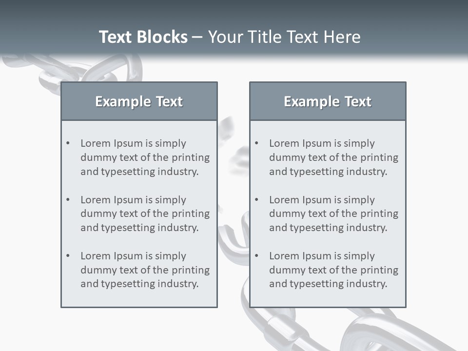 Ecurity Chain Eparation PowerPoint Template