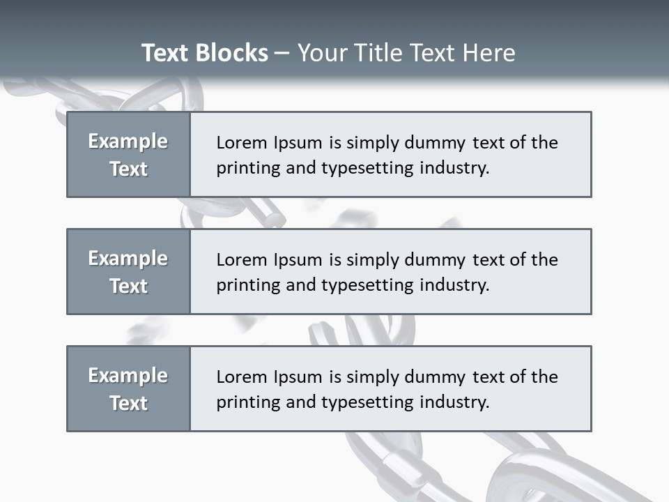 Ecurity Chain Eparation PowerPoint Template