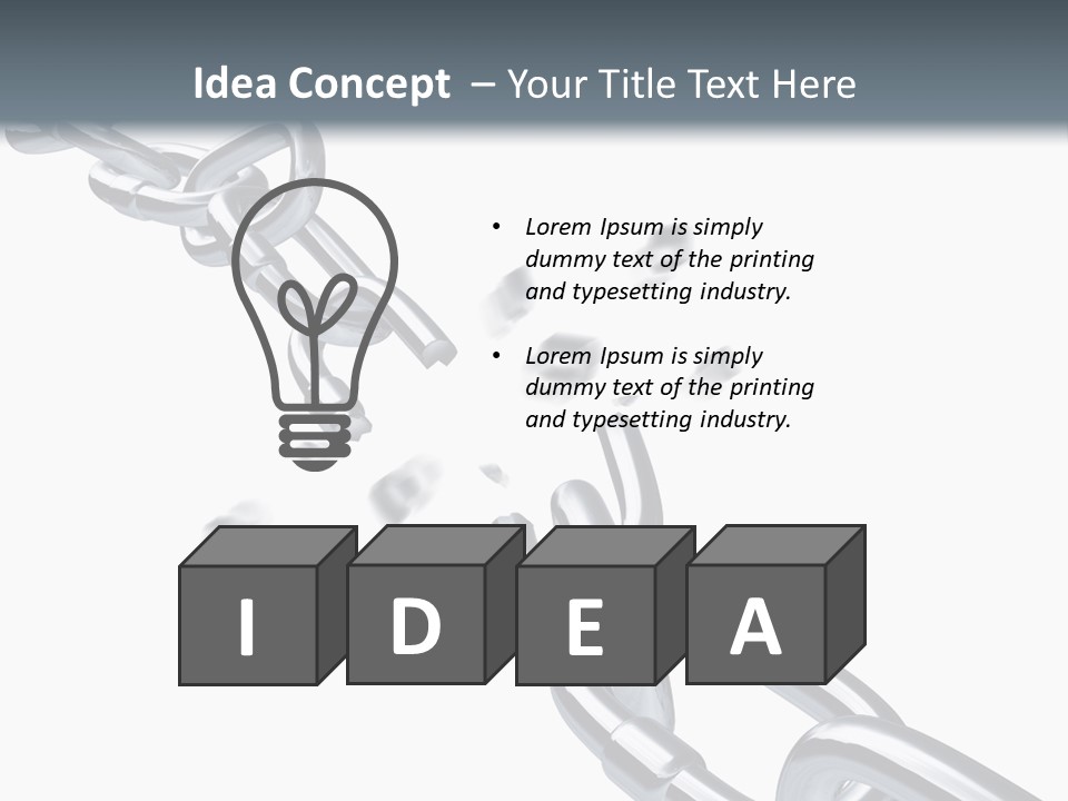 Ecurity Chain Eparation PowerPoint Template