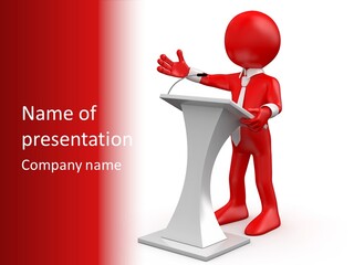 Podium Speech Orator PowerPoint Template