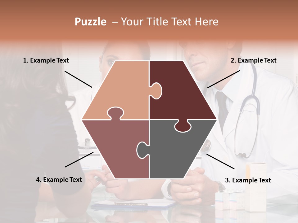 Discussing Hispanic Teamwork PowerPoint Template