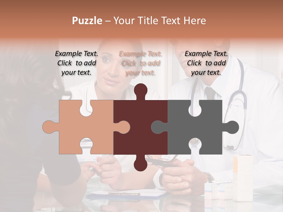 Discussing Hispanic Teamwork PowerPoint Template