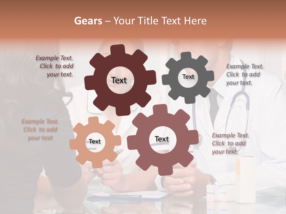 Discussing Hispanic Teamwork PowerPoint Template