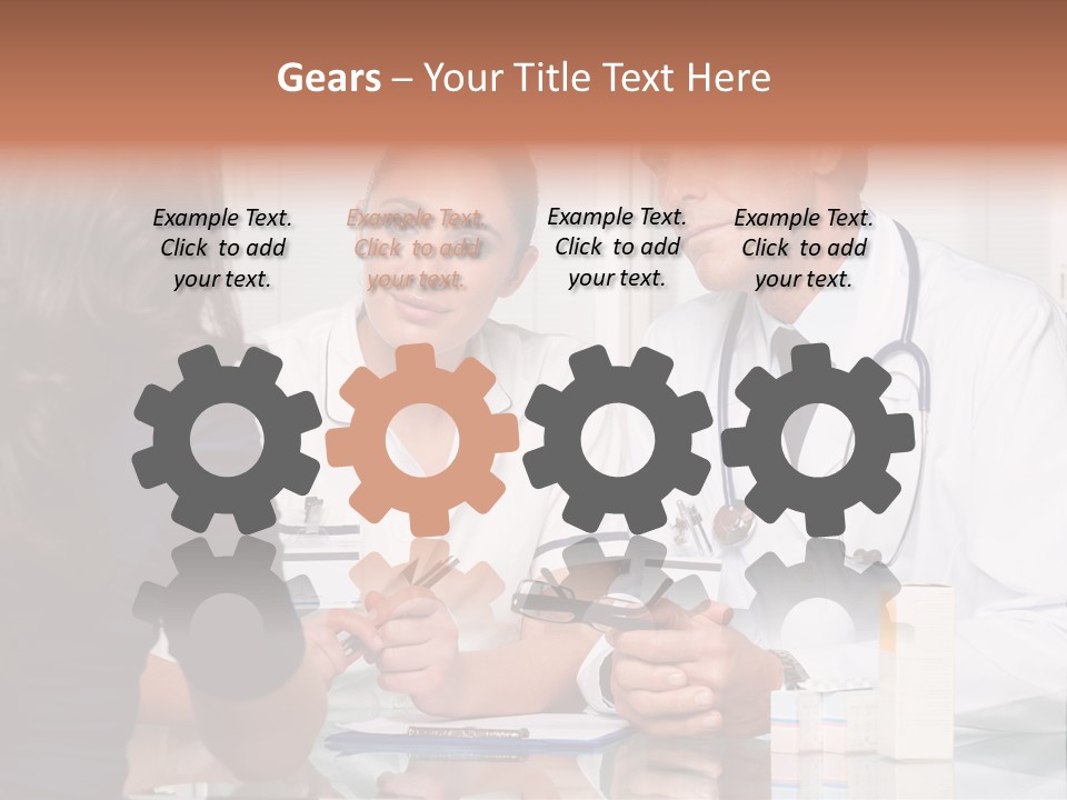 Discussing Hispanic Teamwork PowerPoint Template