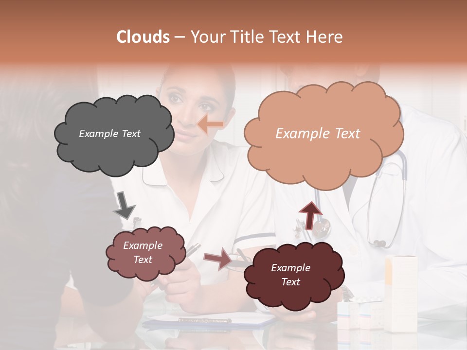 Discussing Hispanic Teamwork PowerPoint Template