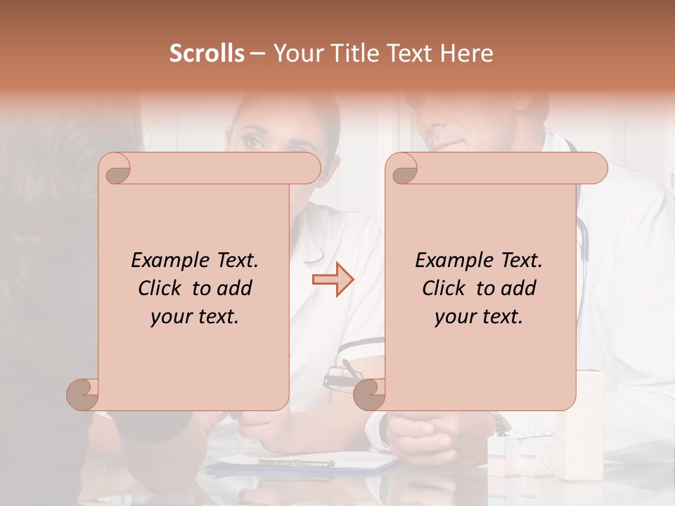 Discussing Hispanic Teamwork PowerPoint Template
