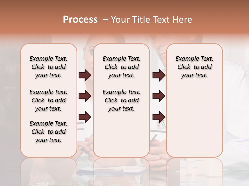 Discussing Hispanic Teamwork PowerPoint Template